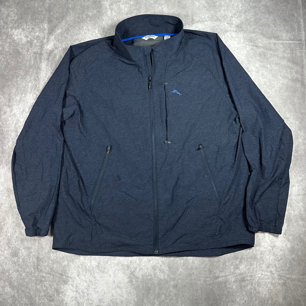 Tommy Bahama IslandZone Mens 3XXL Navy Blue Full Zip Performance Jacket Coat